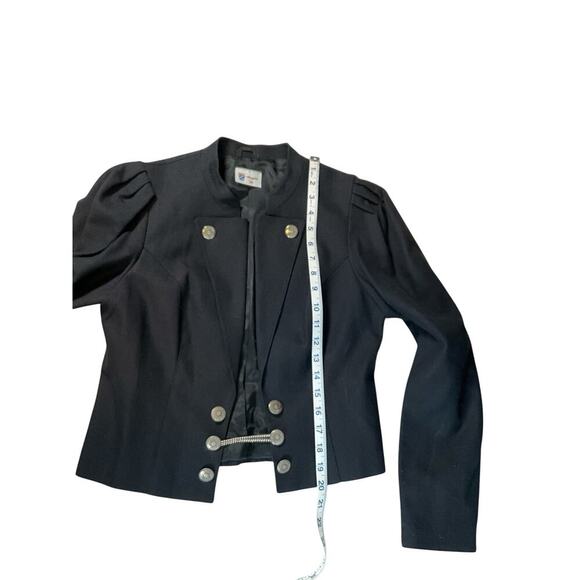 Hagro Structured 100% Wool Cropped Blazer Gorgouse Detail Timeless Classic SZ 38 - Picture 13 of 15